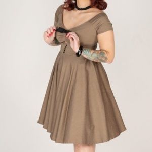 3x Tatyana Style Brown Peek a boo dress